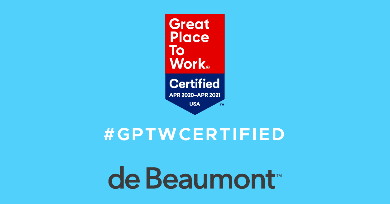 de Beaumont Foundation Certified as a Great Place to Work de