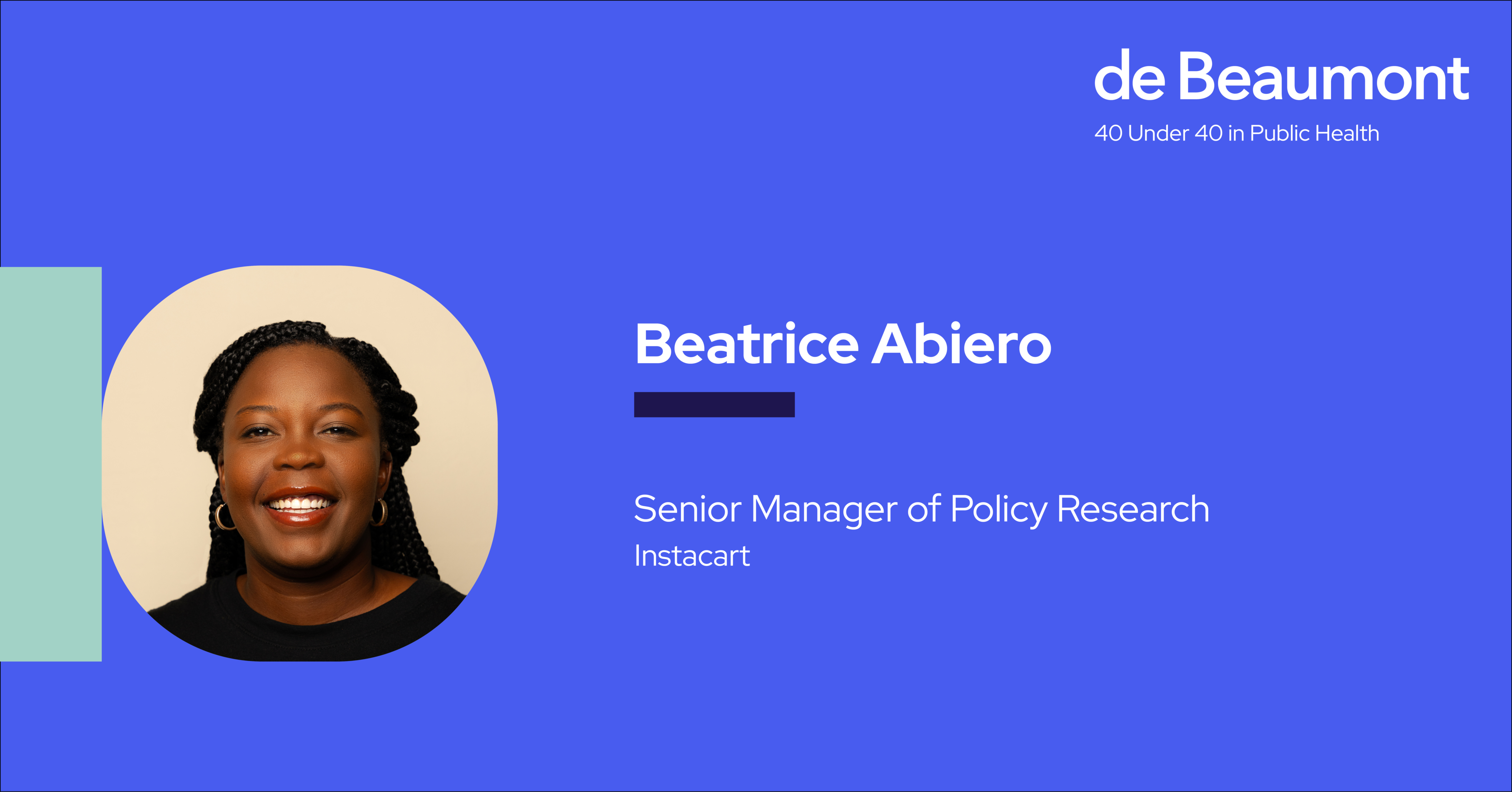 Beatrice Abiero 40 Under 40 in Public Health