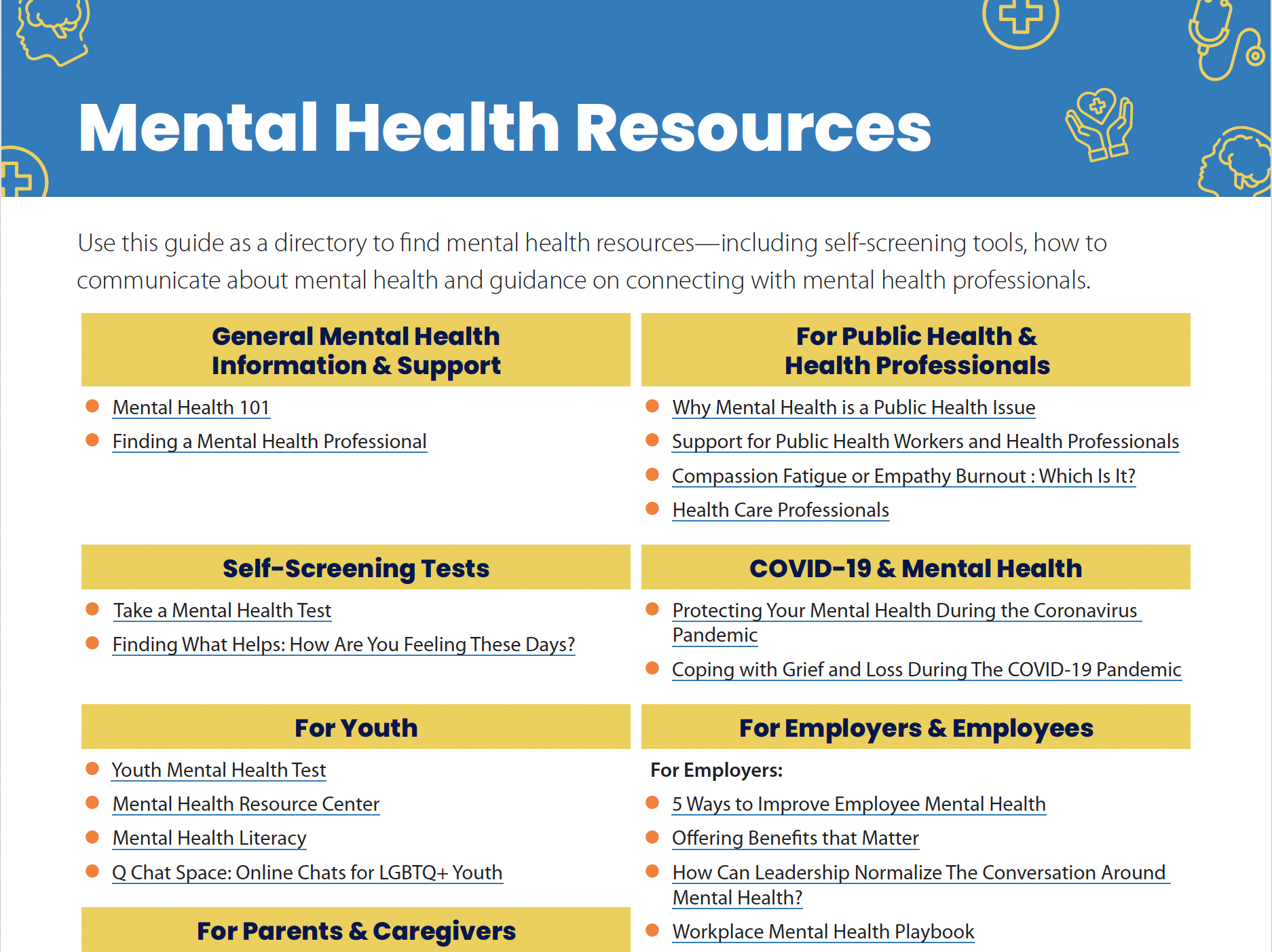 Public Health Communications Collaborative: Mental Health Resource ...