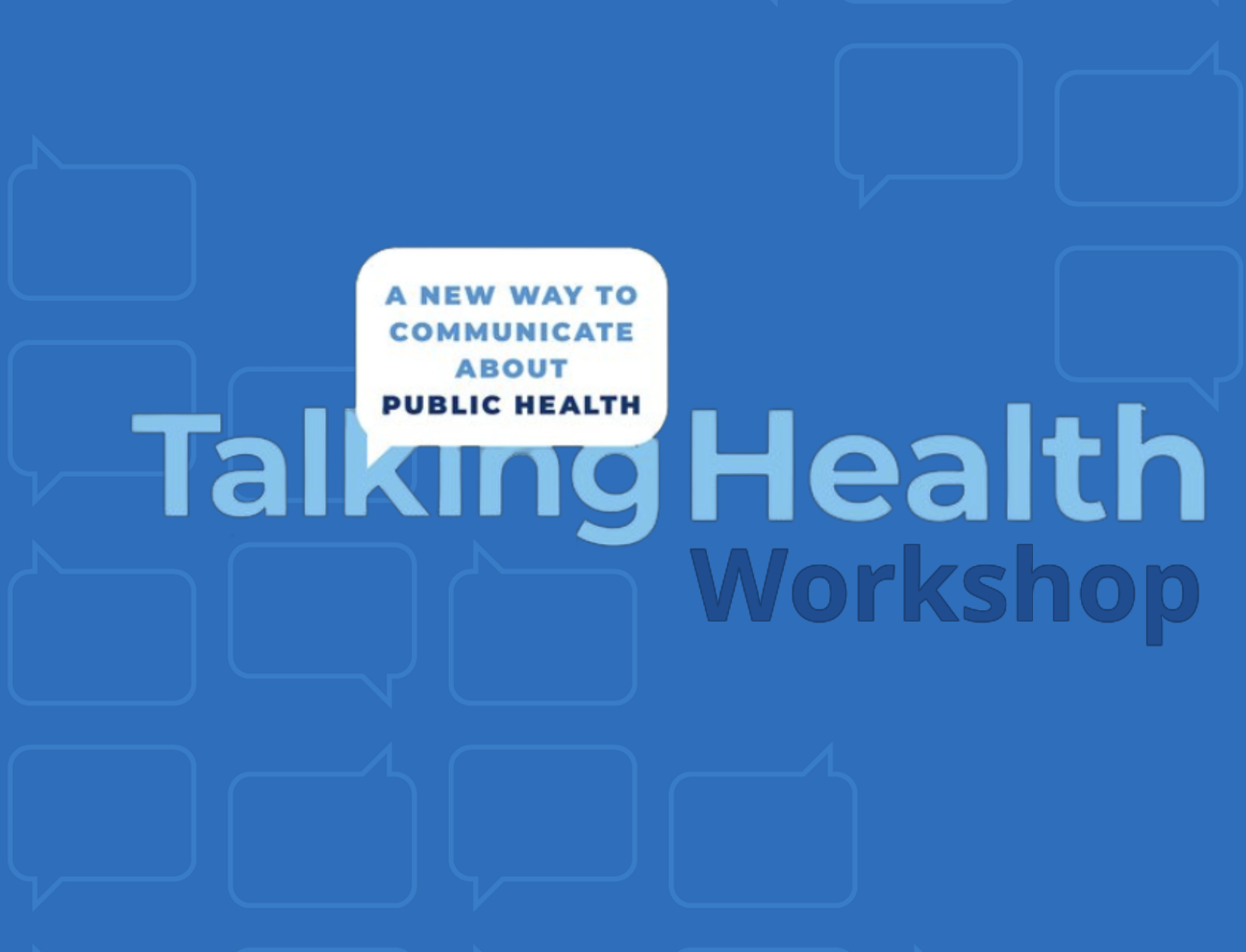 the front page of the presentation for the Talking Health training which says "Talking Health Workshop" and the de Beaumont Foundation logo