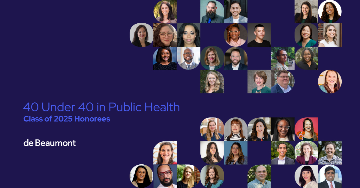 Collage of 40 Under 40 2025 honoree headshots.