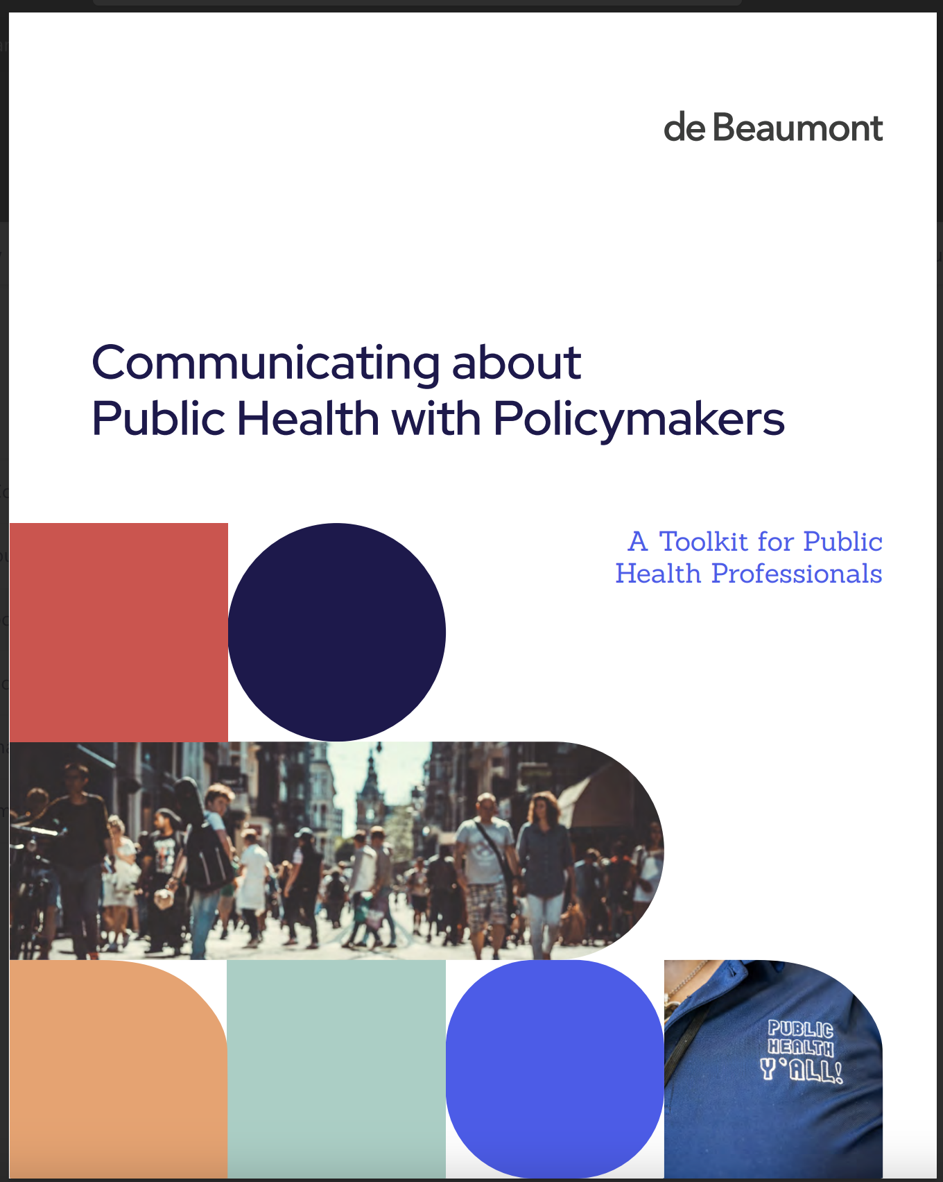 Cover of a report on Communicating about Public Health with Policymakers